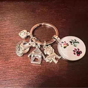 5/$25 Paw Prints Keychain with charms